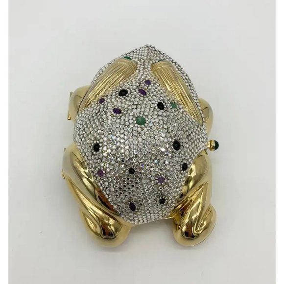 Judith Leiber Swarovski Crystal Frog Minaudiere - Picture 7 of 14